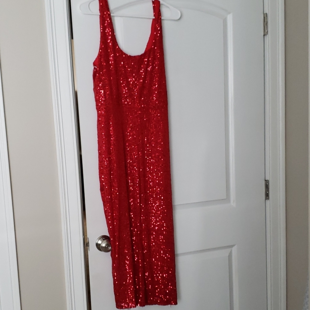 Red Sequin Dress